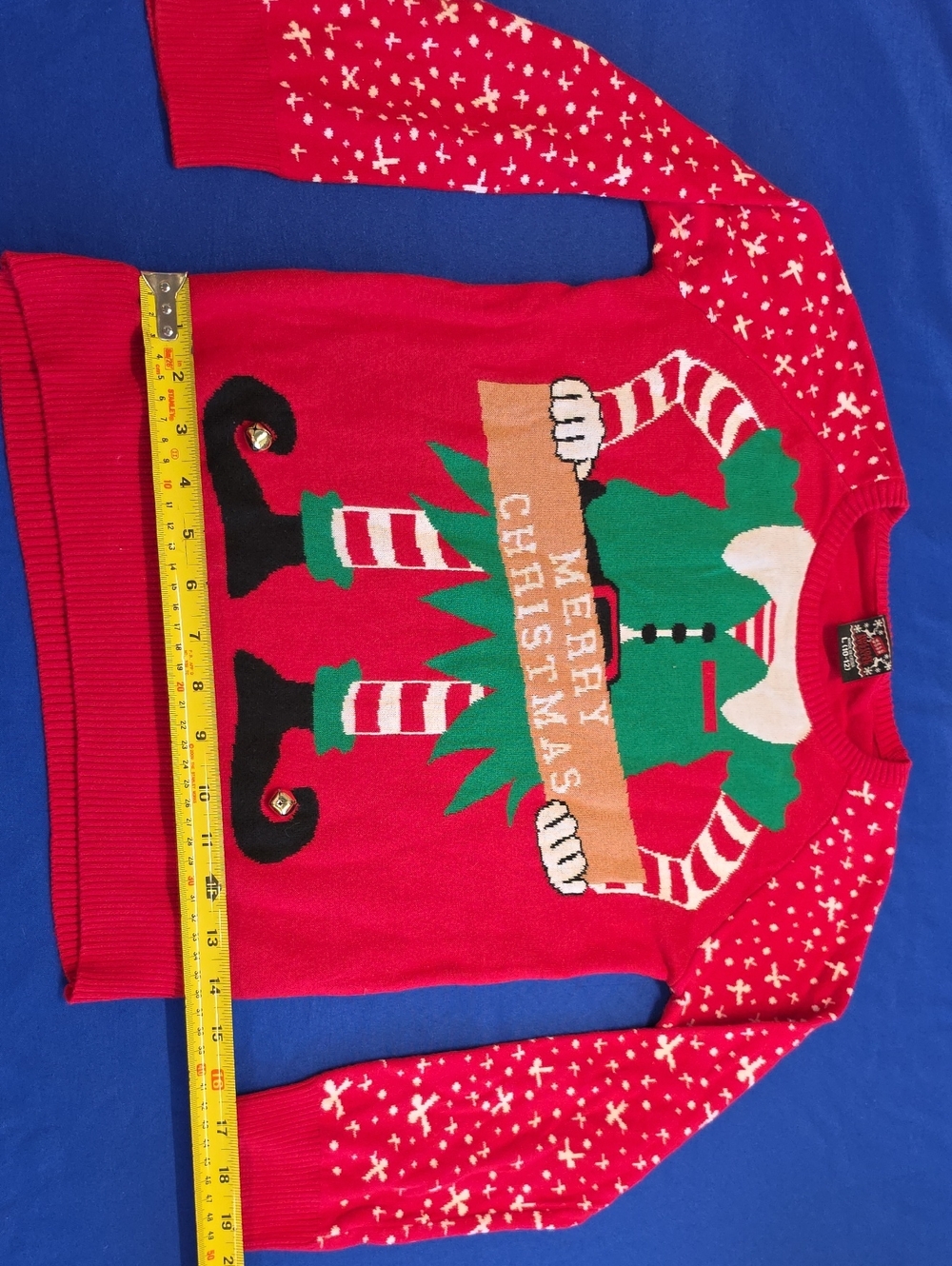 Red & Green Merry Christmas Elf Sweater